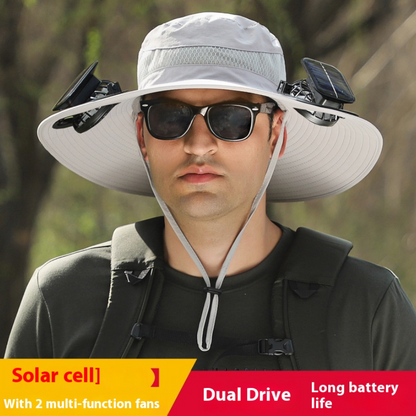 Solar Powered Fan Hat for Men and Women — Sun Protection Baseball Cap with Built-In Cooling Fan, Outdoor Hiking Fishing Gardening Hat