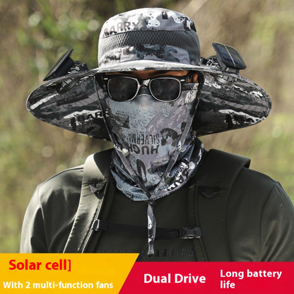 Solar Powered Fan Hat for Men and Women — Sun Protection Baseball Cap with Built-In Cooling Fan, Outdoor Hiking Fishing Gardening Hat