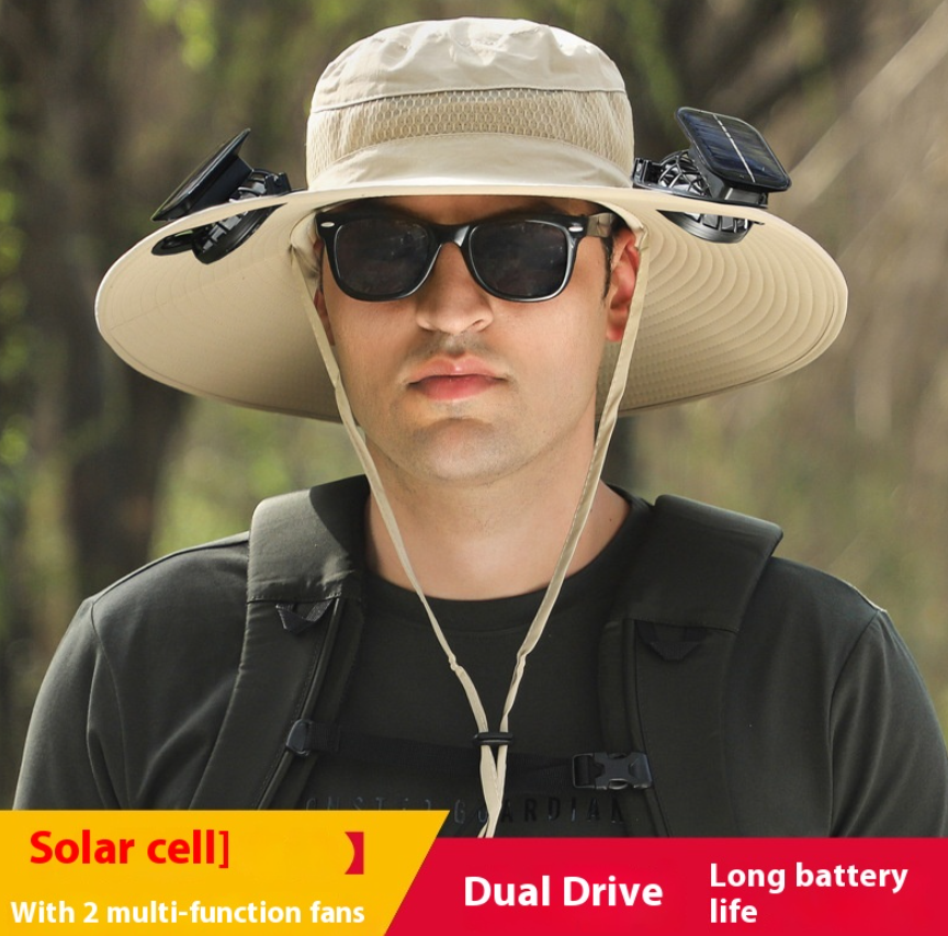 Solar Powered Fan Hat for Men and Women — Sun Protection Baseball Cap with Built-In Cooling Fan, Outdoor Hiking Fishing Gardening Hat