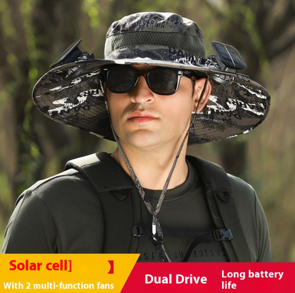 Solar Powered Fan Hat for Men and Women — Sun Protection Baseball Cap with Built-In Cooling Fan, Outdoor Hiking Fishing Gardening Hat