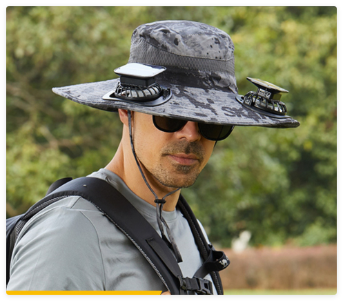 Solar Powered Fan Hat for Men and Women — Sun Protection Baseball Cap with Built-In Cooling Fan, Outdoor Hiking Fishing Gardening Hat