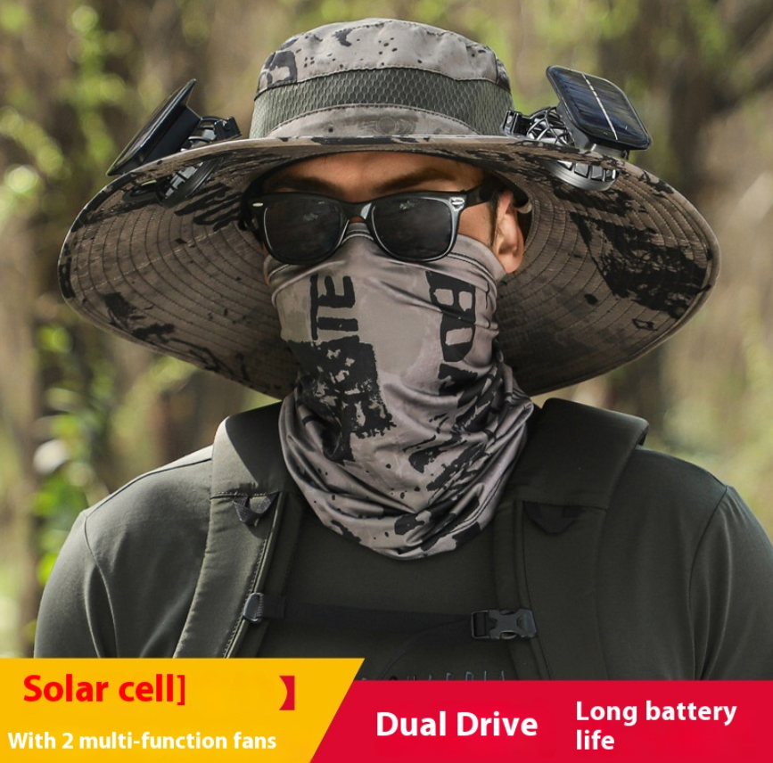 Solar Powered Fan Hat for Men and Women — Sun Protection Baseball Cap with Built-In Cooling Fan, Outdoor Hiking Fishing Gardening Hat