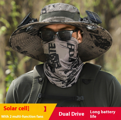 Solar Powered Fan Hat for Men and Women — Sun Protection Baseball Cap with Built-In Cooling Fan, Outdoor Hiking Fishing Gardening Hat