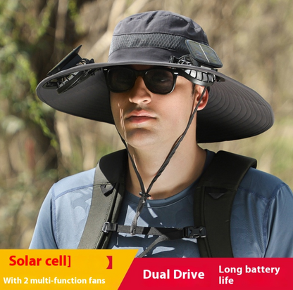 Solar Powered Fan Hat for Men and Women — Sun Protection Baseball Cap with Built-In Cooling Fan, Outdoor Hiking Fishing Gardening Hat