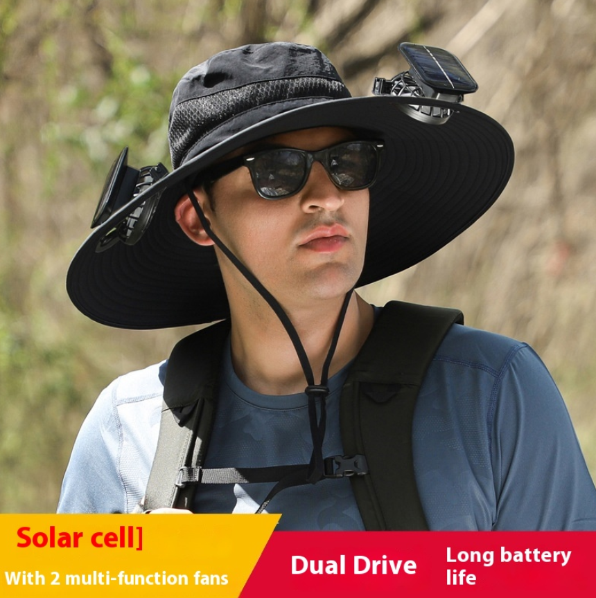 Solar Powered Fan Hat for Men and Women — Sun Protection Baseball Cap with Built-In Cooling Fan, Outdoor Hiking Fishing Gardening Hat