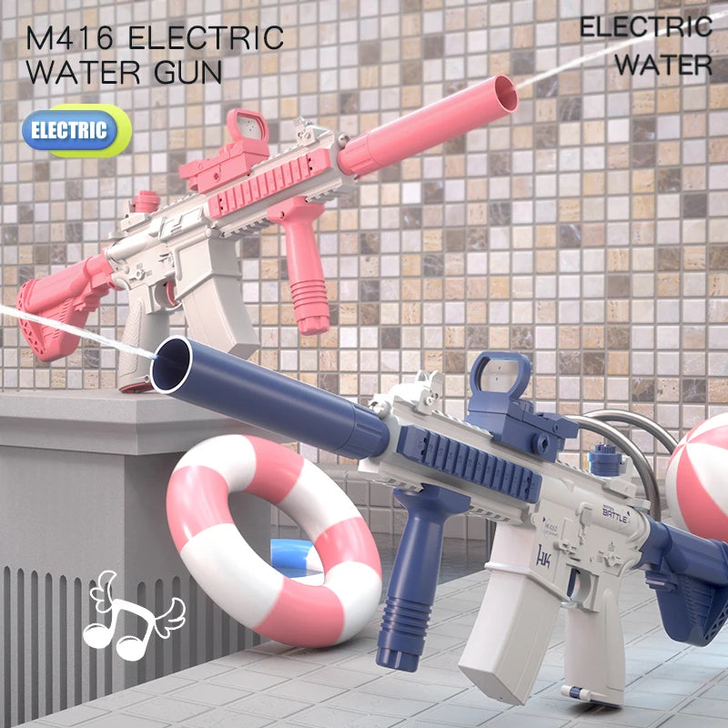 Electric Water Gun for Kids and Adults — Full Auto High Pressure Squirt Gun, Large Capacity Summer Beach Pool Toy, Outdoor Water Battle Game