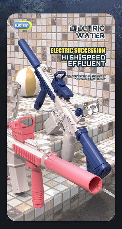 Electric Water Gun for Kids and Adults — Full Auto High Pressure Squirt Gun, Large Capacity Summer Beach Pool Toy, Outdoor Water Battle Game