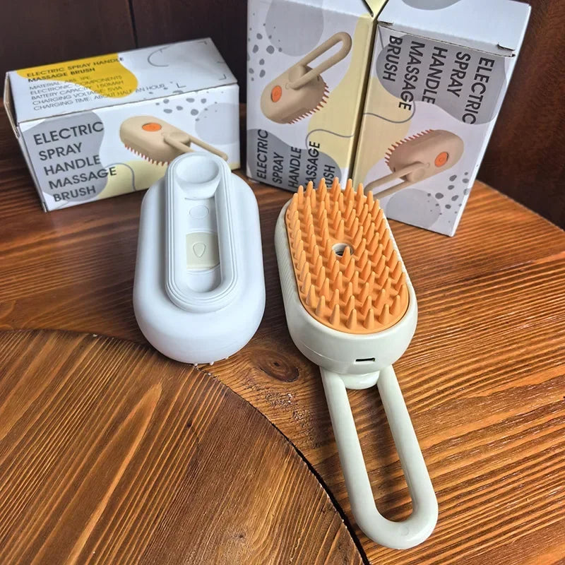Pet Steam Brush for Cats and Dogs — 3 in 1 Spray Massage Grooming Comb, Hair Removal Deshedding Brush, Pet Cleaning Accessories