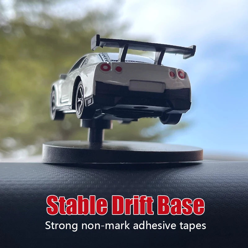 Drift Car Dashboard Toy Ornament — Swinging Mini Race Car Decoration for Car Interior, Funny Car Accessories Gift for Men and Car Lovers