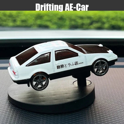 Drift Car Dashboard Toy Ornament — Swinging Mini Race Car Decoration for Car Interior, Funny Car Accessories Gift for Men and Car Lovers