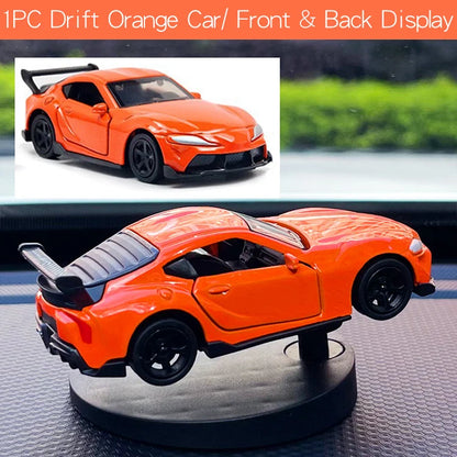 Drift Car Dashboard Toy Ornament — Swinging Mini Race Car Decoration for Car Interior, Funny Car Accessories Gift for Men and Car Lovers