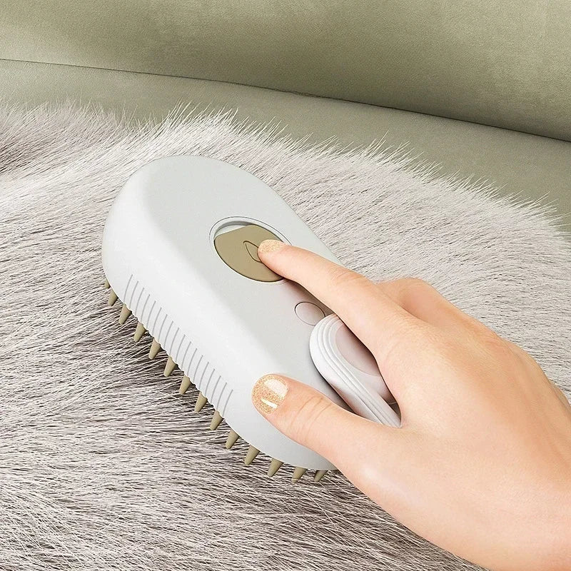 Pet Steam Brush for Cats and Dogs — 3 in 1 Spray Massage Grooming Comb, Hair Removal Deshedding Brush, Pet Cleaning Accessories