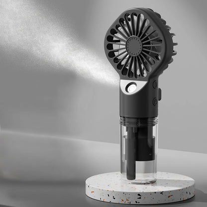 Handheld Mist Fan with Water Spray — Portable USB Rechargeable Mini Fan and Humidifier, Personal Cooling Fan for Outdoor Travel and Summer Events