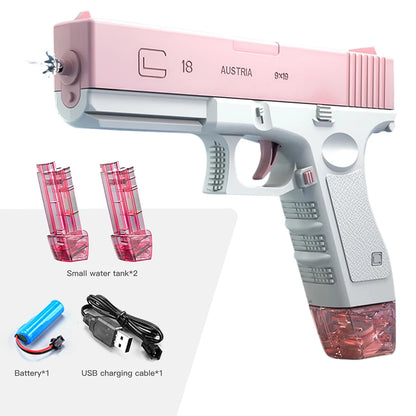 Electric Water Gun for Kids and Adults — Full Auto High Pressure Squirt Gun, Large Capacity Summer Beach Pool Toy, Outdoor Water Battle Game