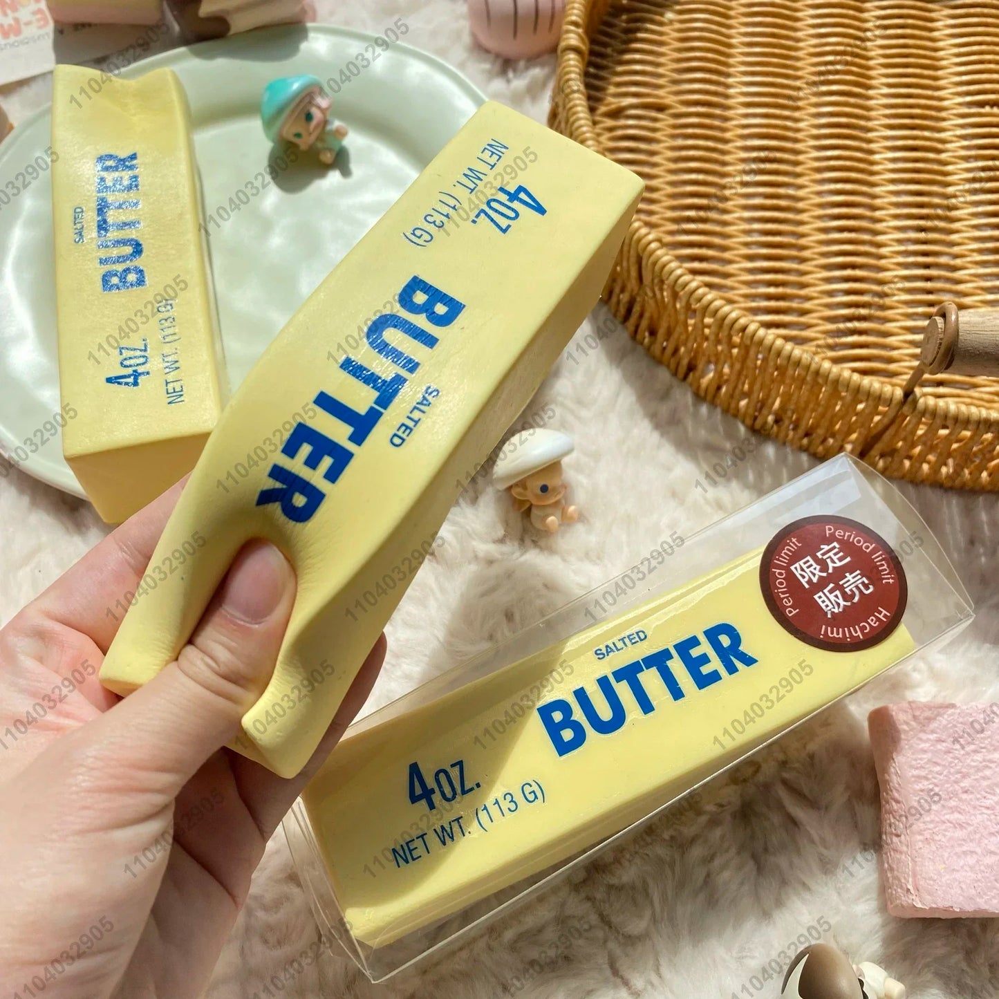 Butter Stick Squishy Fidget Toy — Slow Rising Stress Relief Squeeze Toy, Anti Anxiety Sensory Toy for Kids Teens and Adults, Funny Gift