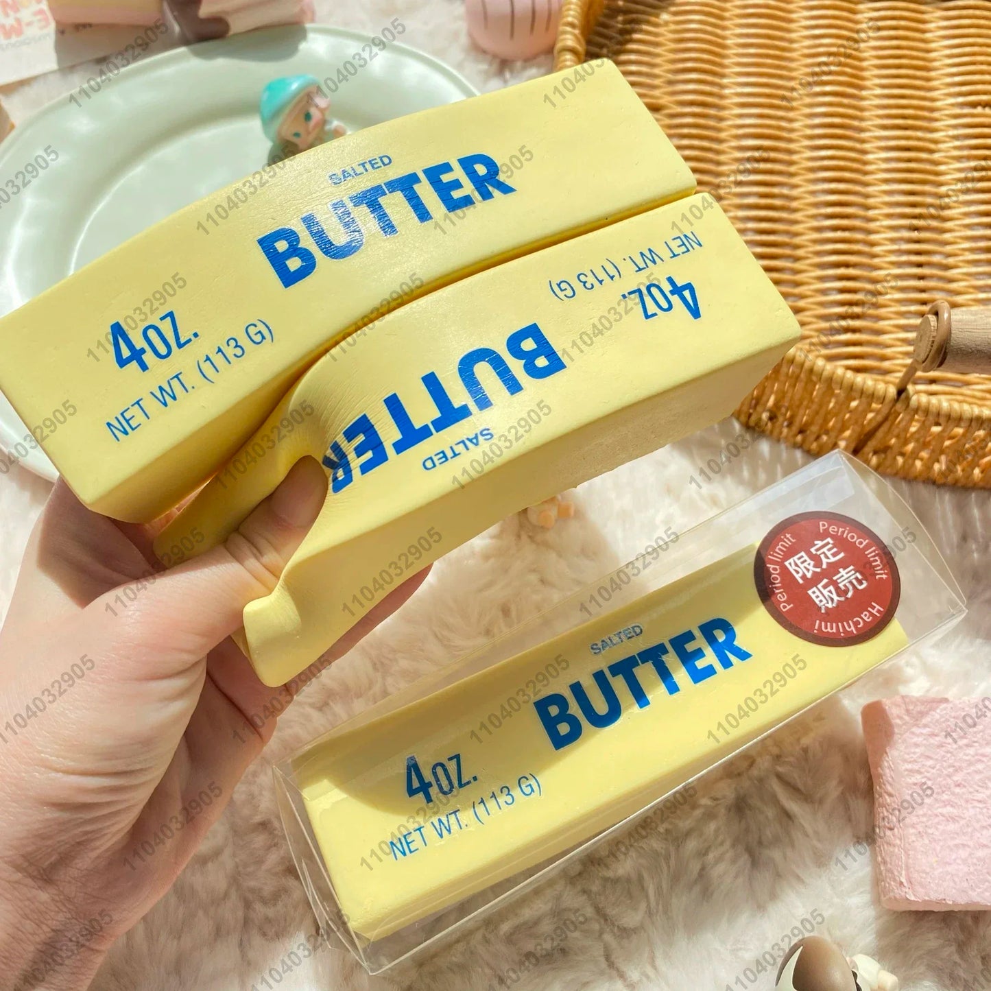 Butter Stick Squishy Fidget Toy — Slow Rising Stress Relief Squeeze Toy, Anti Anxiety Sensory Toy for Kids Teens and Adults, Funny Gift