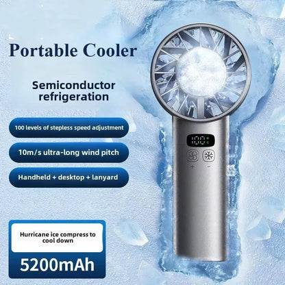 Bladeless Neck Fan — 8000mAh USB Rechargeable Portable Hanging Neck Fan with LED Display, Quiet Personal Air Cooler for Home Office and Outdoor