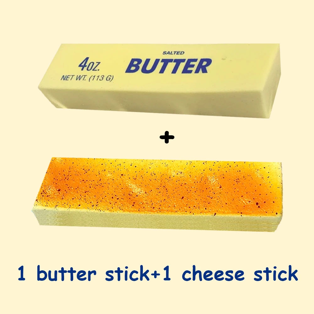 Butter Stick Squishy Fidget Toy — Slow Rising Stress Relief Squeeze Toy, Anti Anxiety Sensory Toy for Kids Teens and Adults, Funny Gift