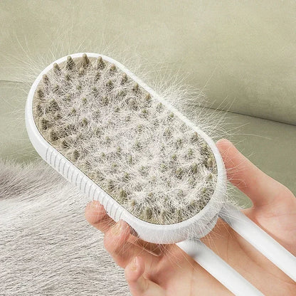 Pet Steam Brush for Cats and Dogs — 3 in 1 Spray Massage Grooming Comb, Hair Removal Deshedding Brush, Pet Cleaning Accessories