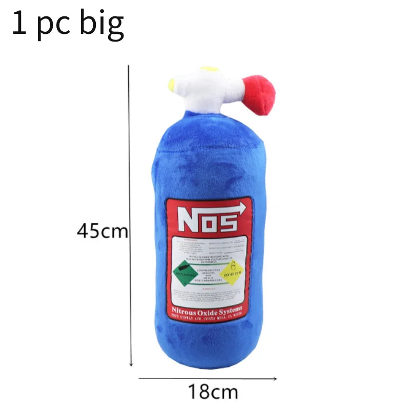 NOS Bottle Car Neck Pillow Headrest — Plush Racing Style Car Seat Cushion Support for Driver and Passenger, Car Interior Accessory Gift