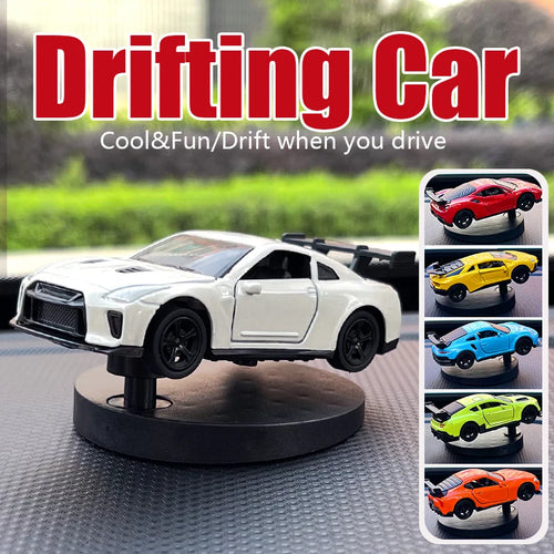 Drift Car Dashboard Toy Ornament — Swinging Mini Race Car Decoration for Car Interior, Funny Car Accessories Gift for Men and Car Lovers