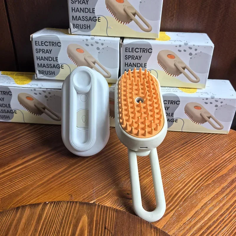Pet Steam Brush for Cats and Dogs — 3 in 1 Spray Massage Grooming Comb, Hair Removal Deshedding Brush, Pet Cleaning Accessories