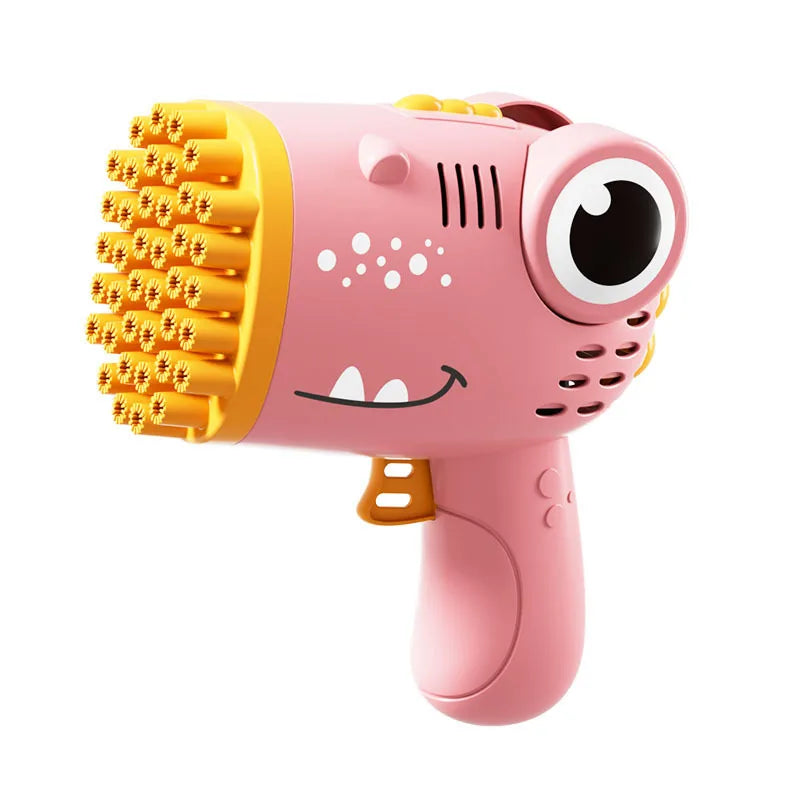 Dinosaur Bubble Gun for Kids — 40 Hole Electric Bubble Machine Toy, Automatic Soap Bubble Blaster for Outdoor Birthday Party Summer Fun