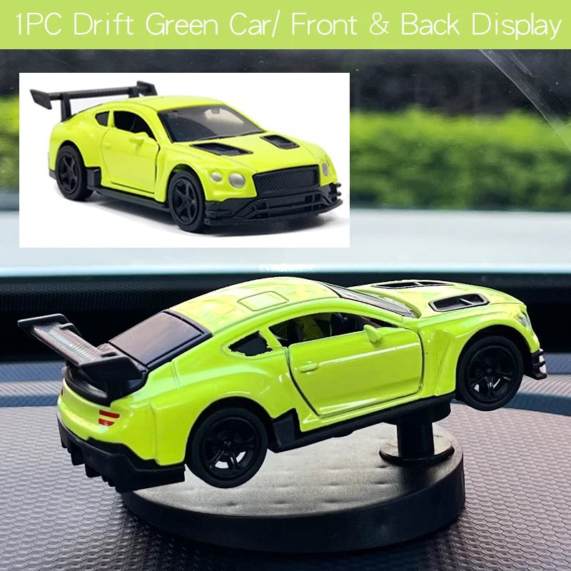Drift Car Dashboard Toy Ornament — Swinging Mini Race Car Decoration for Car Interior, Funny Car Accessories Gift for Men and Car Lovers
