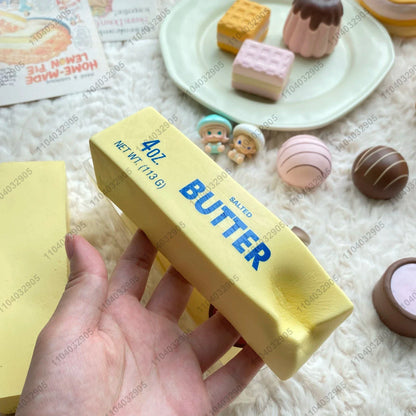 Butter Stick Squishy Fidget Toy — Slow Rising Stress Relief Squeeze Toy, Anti Anxiety Sensory Toy for Kids Teens and Adults, Funny Gift