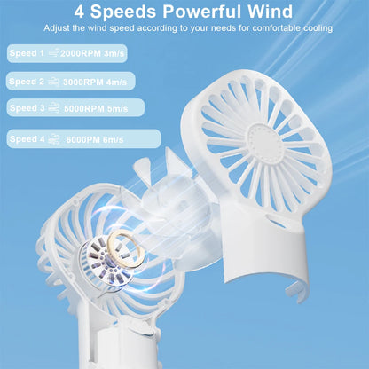 Handheld Mist Fan with Water Spray — Portable USB Rechargeable Mini Fan and Humidifier, Personal Cooling Fan for Outdoor Travel and Summer Events