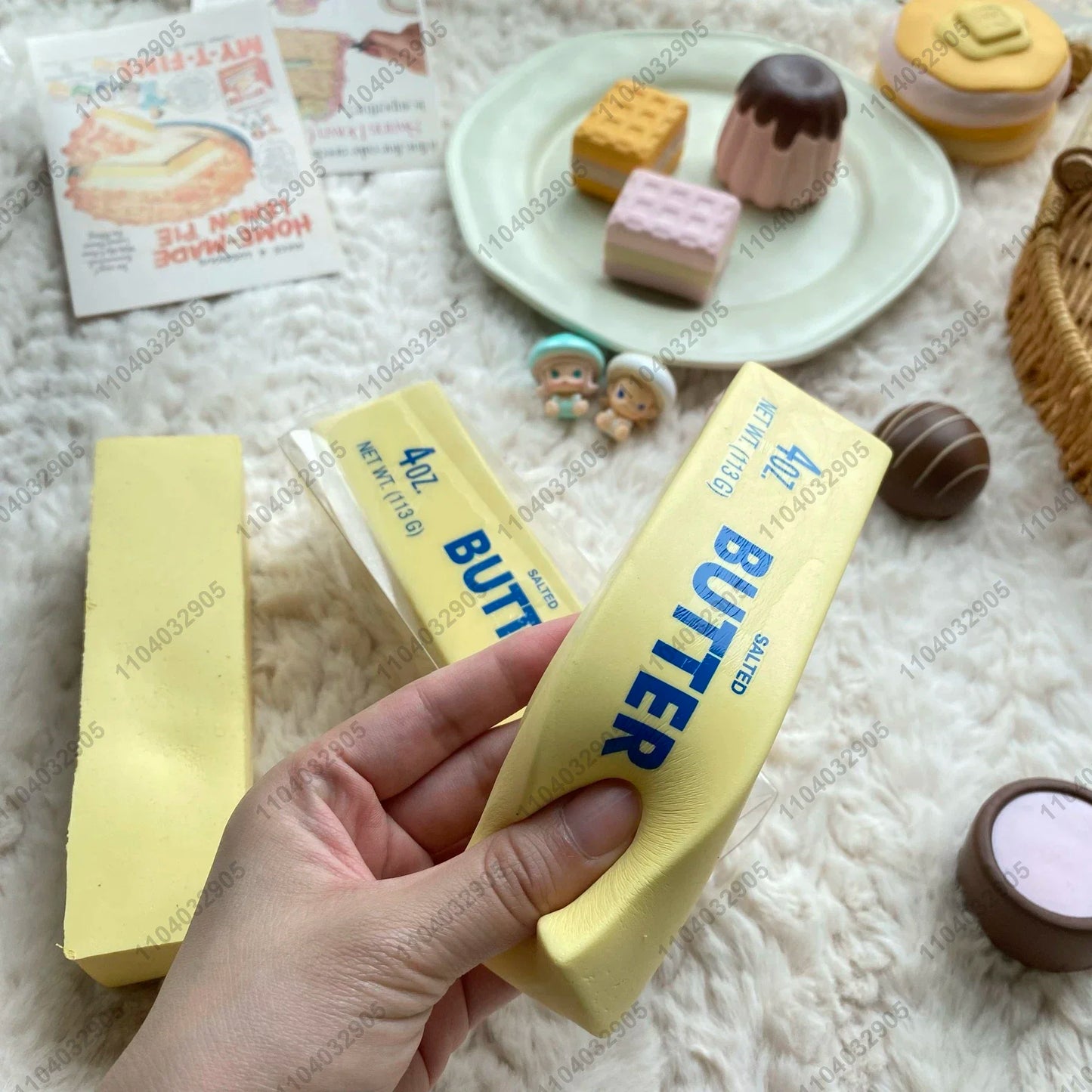 Butter Stick Squishy Fidget Toy — Slow Rising Stress Relief Squeeze Toy, Anti Anxiety Sensory Toy for Kids Teens and Adults, Funny Gift
