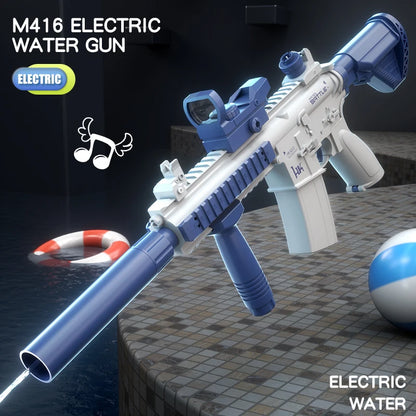 Electric Water Gun for Kids and Adults — Full Auto High Pressure Squirt Gun, Large Capacity Summer Beach Pool Toy, Outdoor Water Battle Game