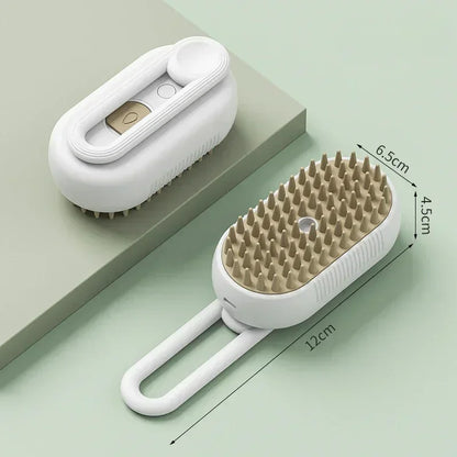 Pet Steam Brush for Cats and Dogs — 3 in 1 Spray Massage Grooming Comb, Hair Removal Deshedding Brush, Pet Cleaning Accessories