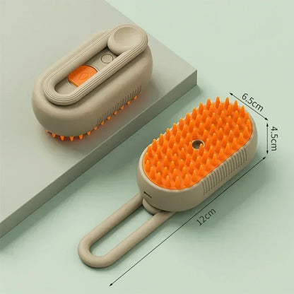 Pet Steam Brush for Cats and Dogs — 3 in 1 Spray Massage Grooming Comb, Hair Removal Deshedding Brush, Pet Cleaning Accessories