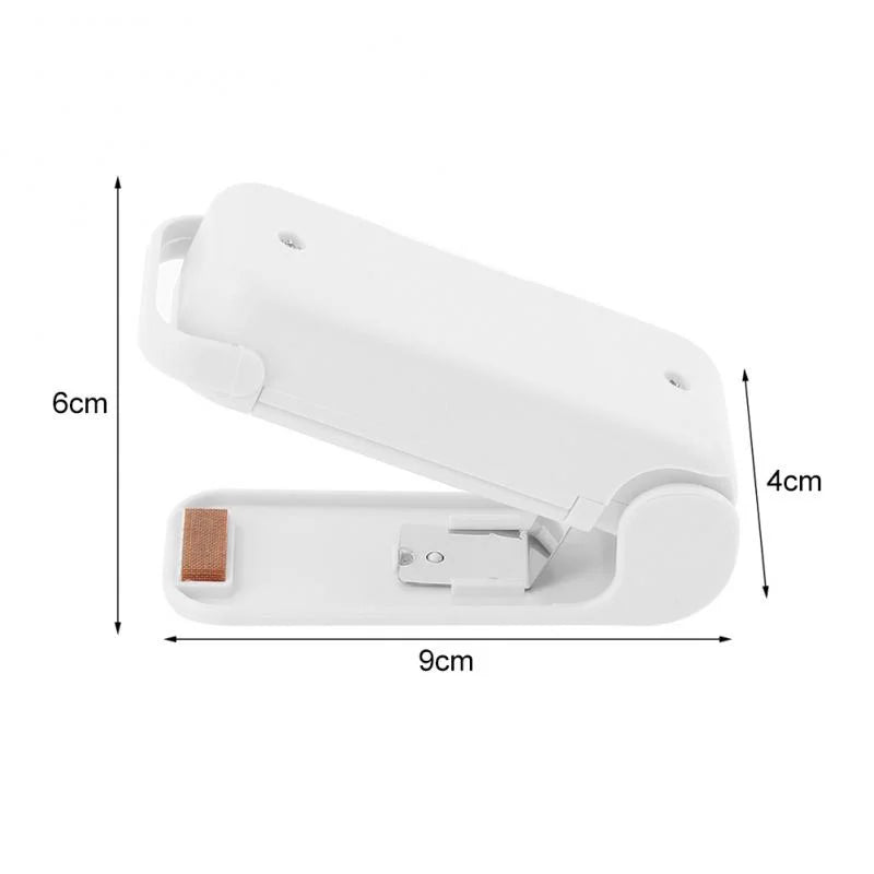 Mini Heat Bag Sealer Machine — Portable Handheld Food Bag Resealer for Chips, Snacks, Frozen Food, Plastic Bag Heat Seal Tool
