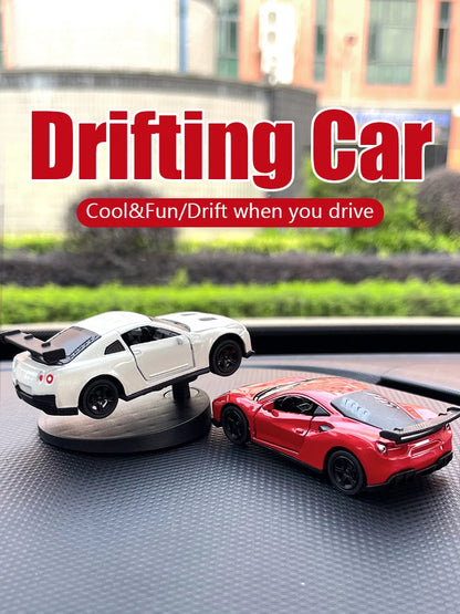 Drift Car Dashboard Toy Ornament — Swinging Mini Race Car Decoration for Car Interior, Funny Car Accessories Gift for Men and Car Lovers