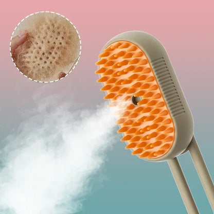 Pet Steam Brush for Cats and Dogs — 3 in 1 Spray Massage Grooming Comb, Hair Removal Deshedding Brush, Pet Cleaning Accessories