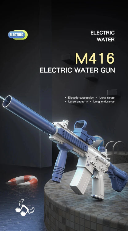 Electric Water Gun for Kids and Adults — Full Auto High Pressure Squirt Gun, Large Capacity Summer Beach Pool Toy, Outdoor Water Battle Game