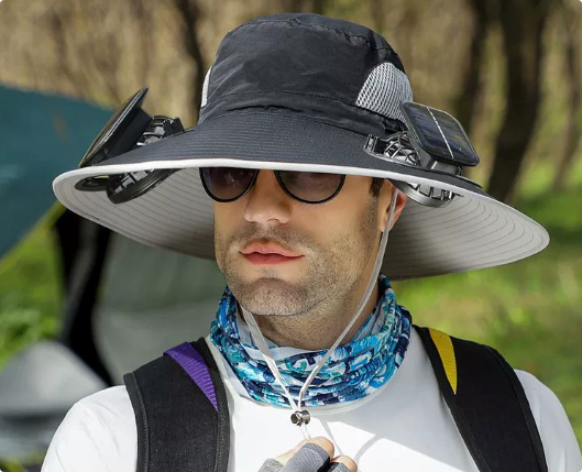 Solar Powered Fan Hat for Men and Women — Sun Protection Baseball Cap with Built-In Cooling Fan, Outdoor Hiking Fishing Gardening Hat