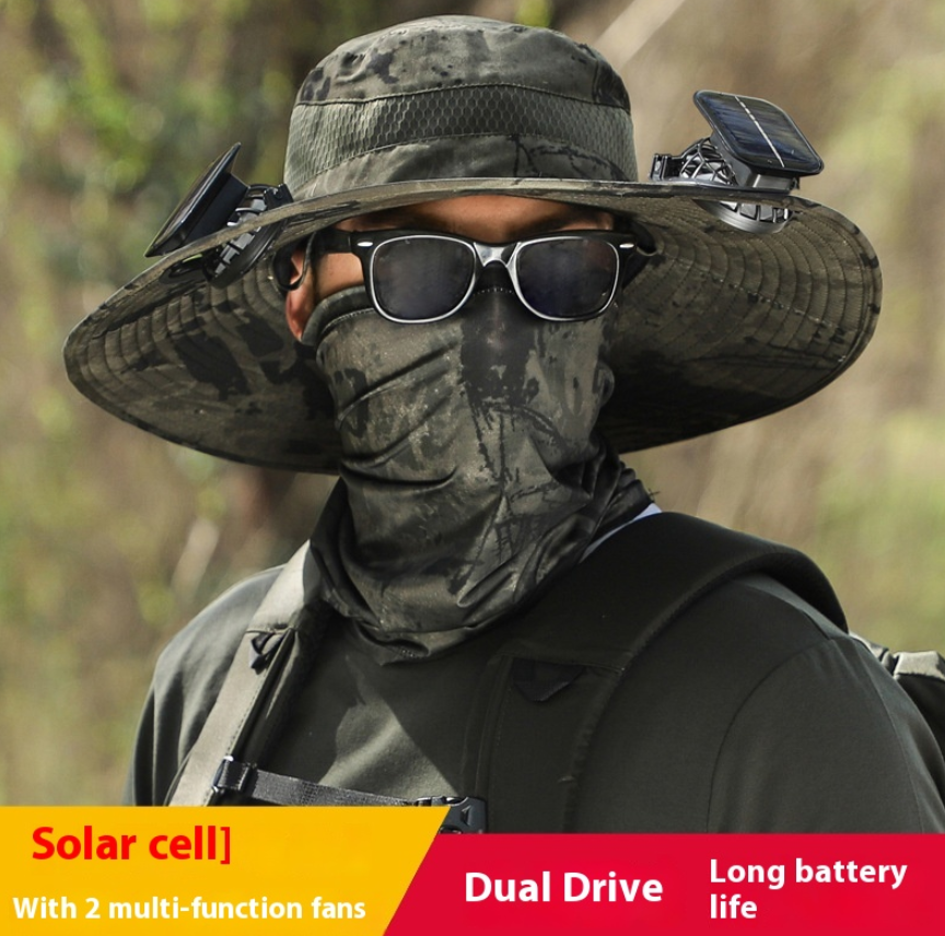 Solar Powered Fan Hat for Men and Women — Sun Protection Baseball Cap with Built-In Cooling Fan, Outdoor Hiking Fishing Gardening Hat