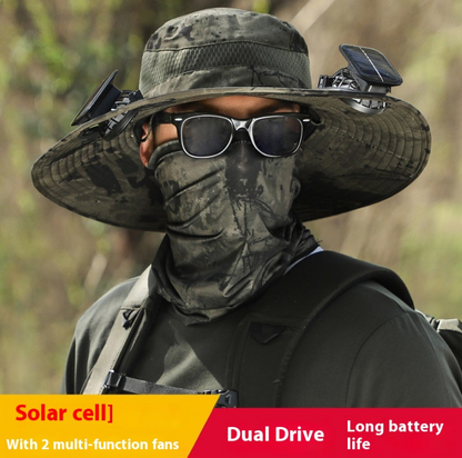 Solar Powered Fan Hat for Men and Women — Sun Protection Baseball Cap with Built-In Cooling Fan, Outdoor Hiking Fishing Gardening Hat